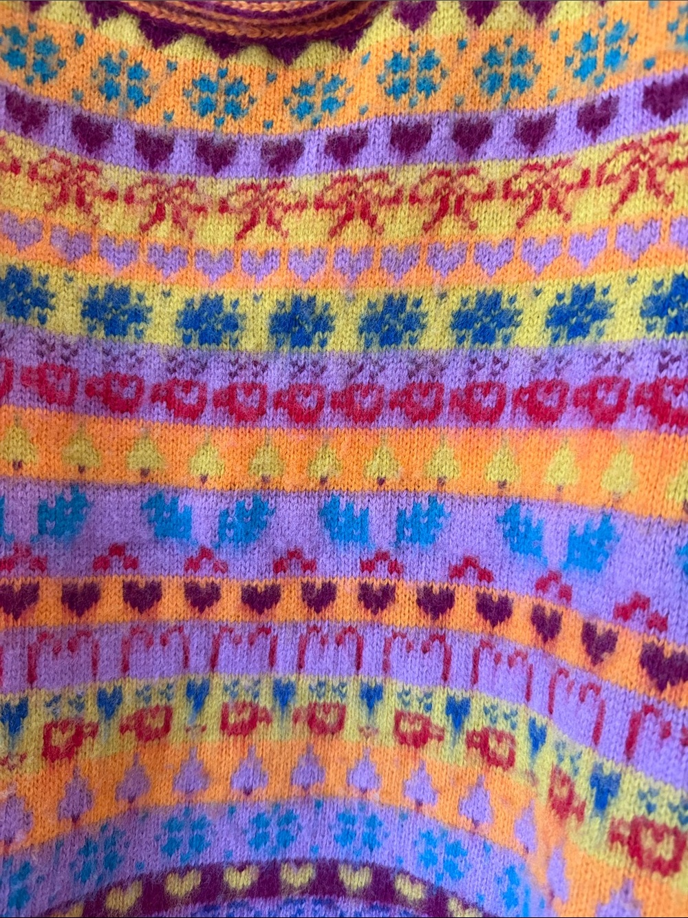 NWT Free Prople Favorite Things Mixed Print Wool Blend Sweater - Picture 5 of 13